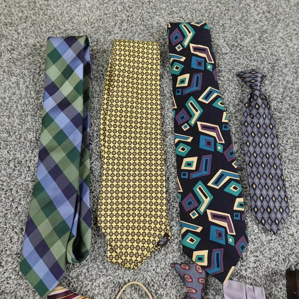 Mens Tie Lot‎ Geometric Check Striped Paisley Formal Business Work Office Career
